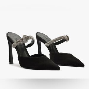 Schultz Black Heels with Sparkling Strap - Tuckernuck